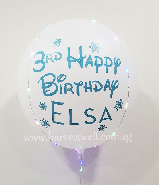 Customised Frozen Inspired Orbz Balloon